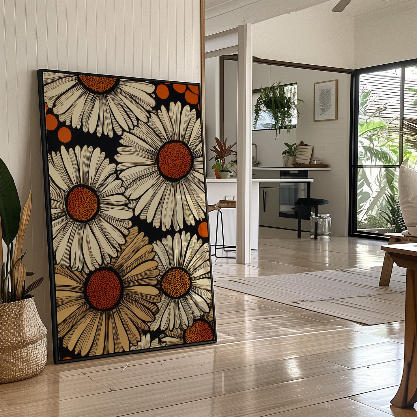 Daisies Dance In Copper Light