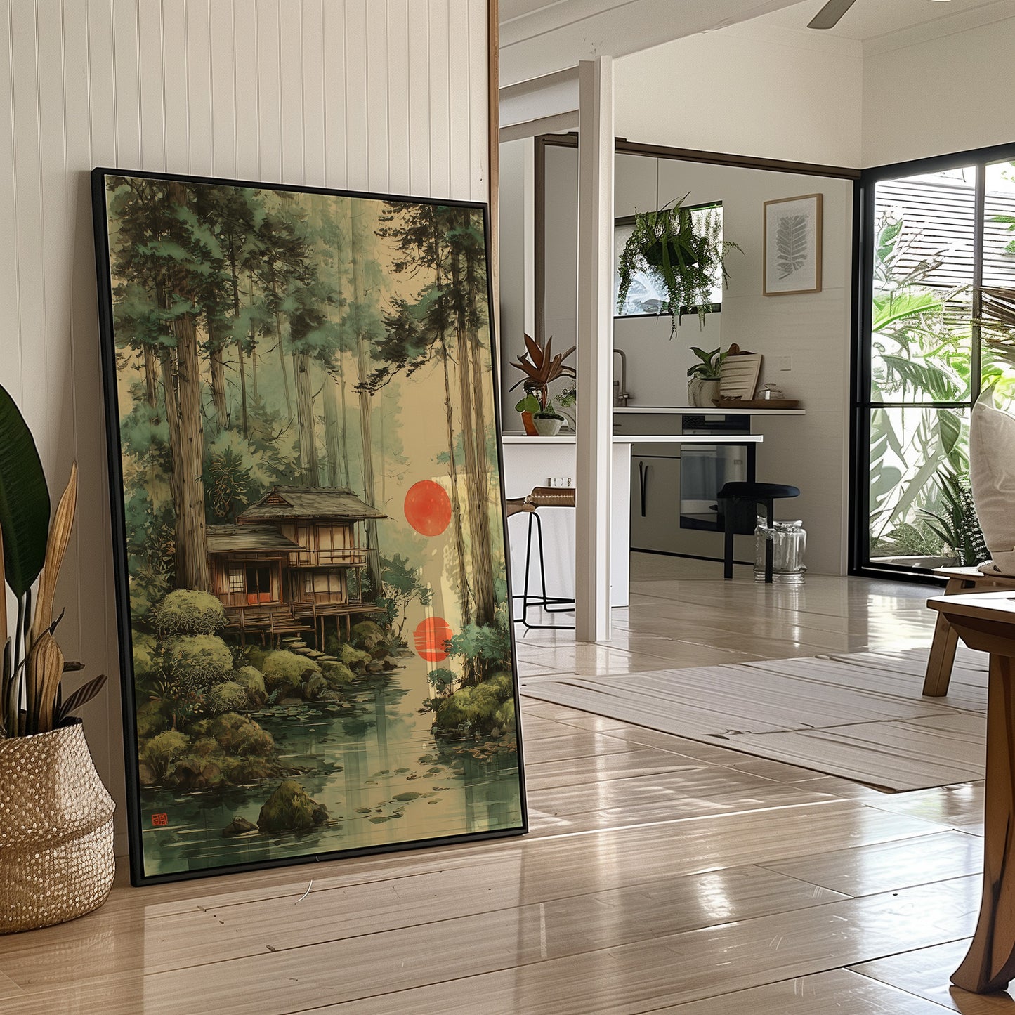 Forest Lake Teahouse At Sunset