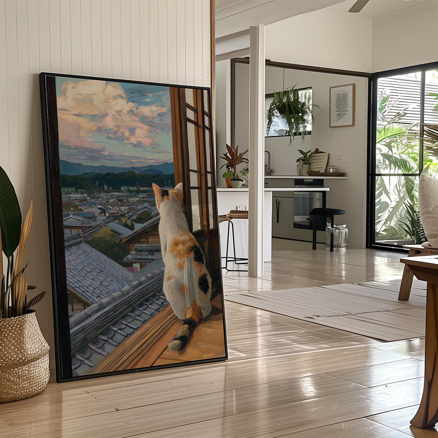 Calico Dreams On Window Ledge