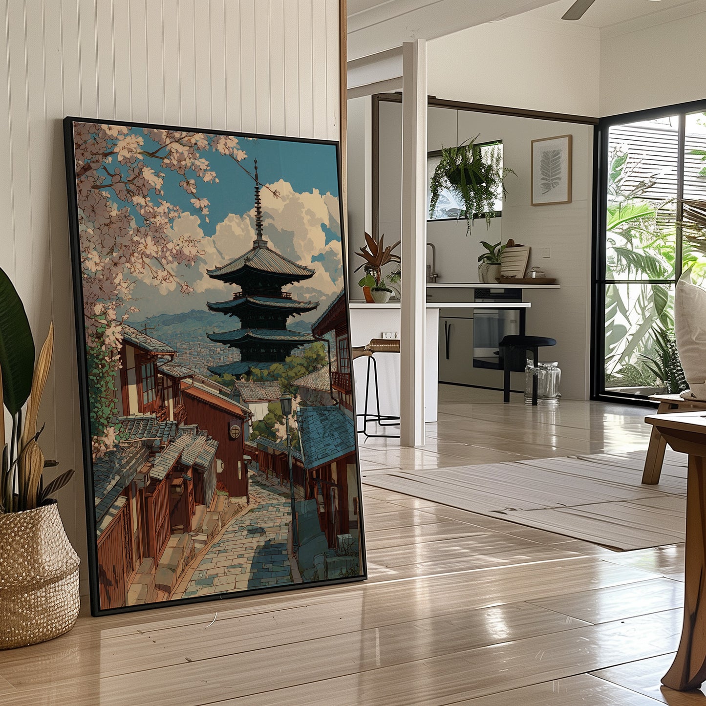 Cherry Blossoms Crown Ancient Streets