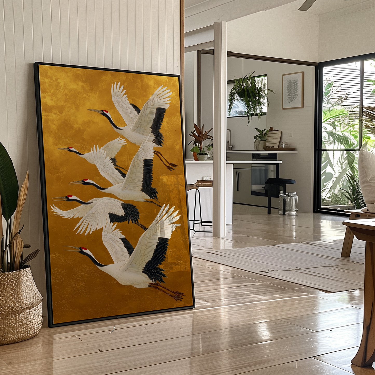 Cranes Dance In Golden Morning