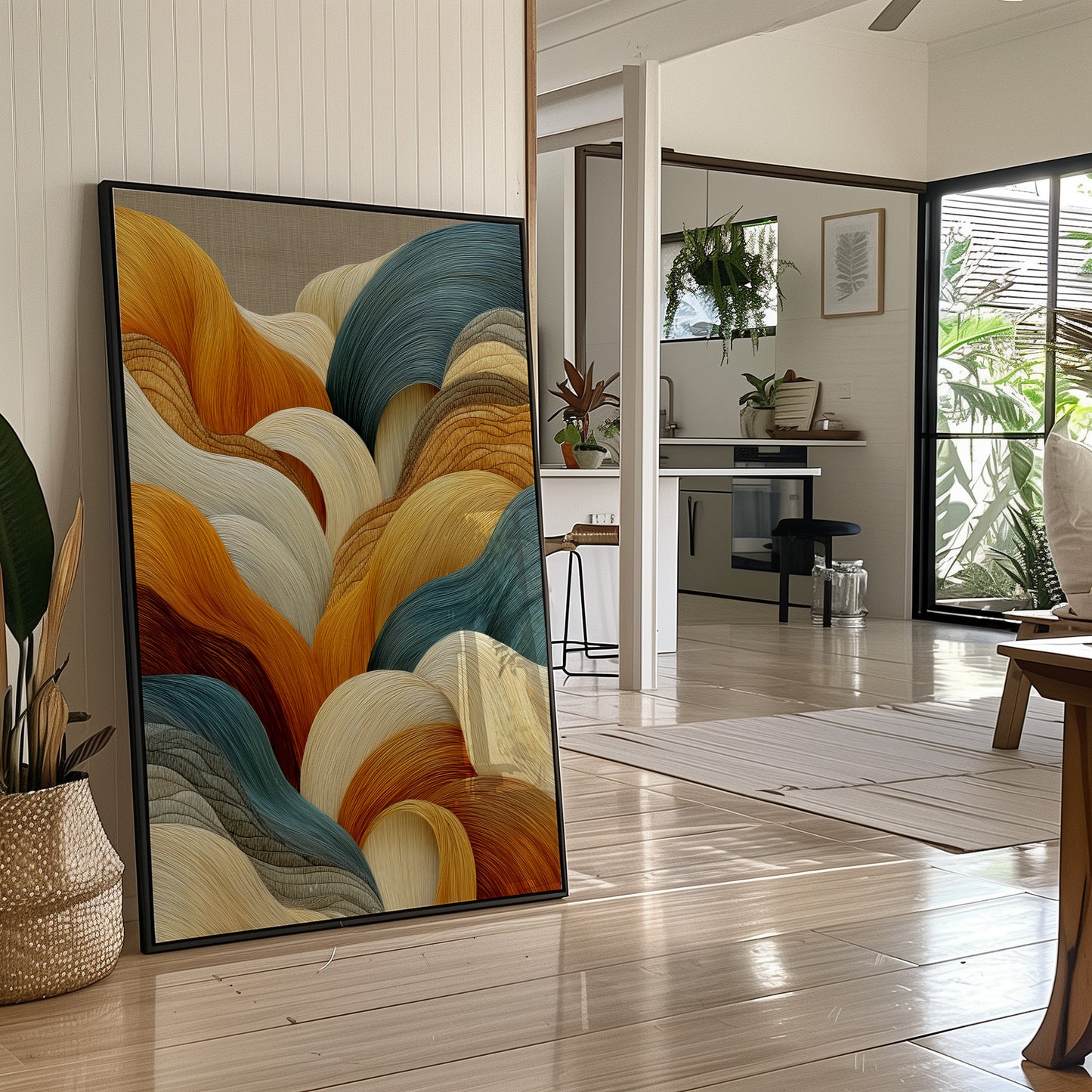 Waves Of Honey Meet Ocean Blue