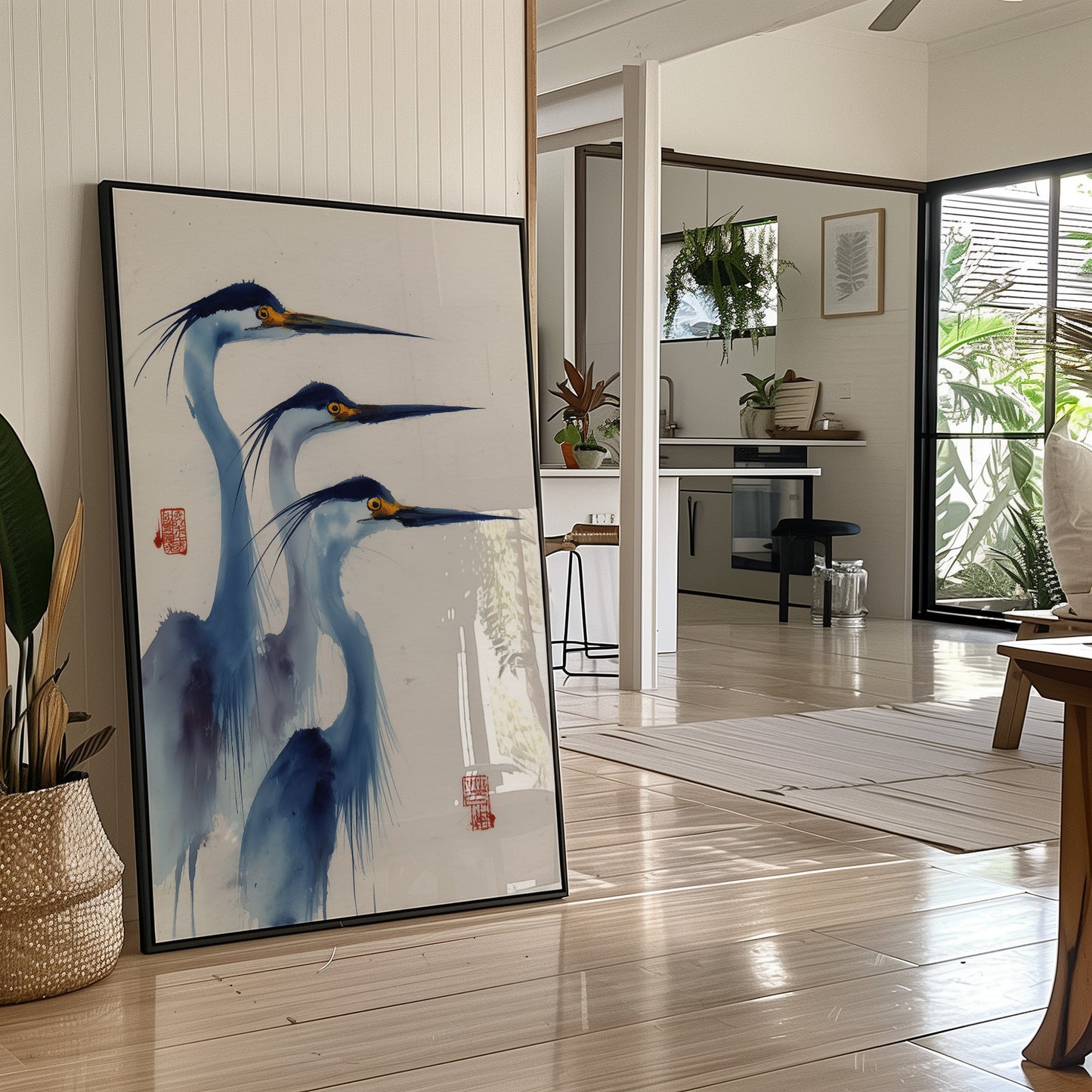 Blue Herons Dance In Morning Light