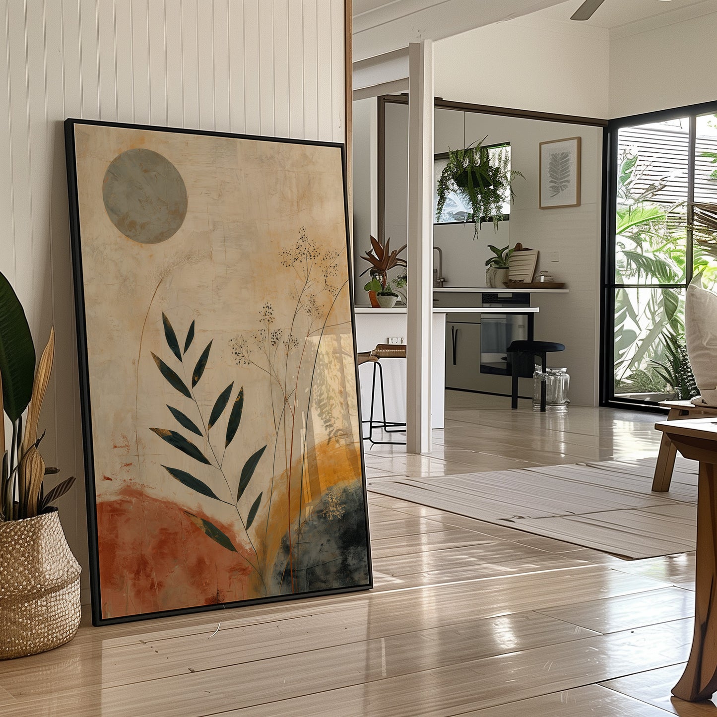 Moonlit Leaves Dance In Terra Cotta