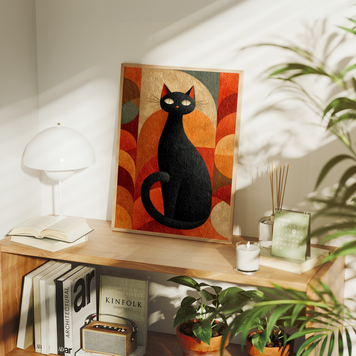 Autumn Cat Dances With Circles