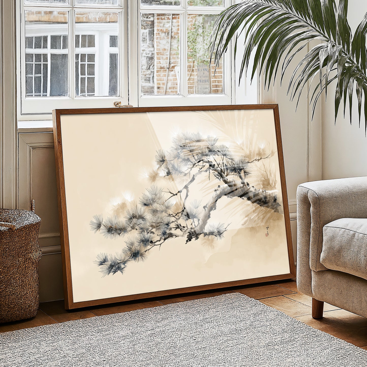 Pine Branch Bends To Morning Light