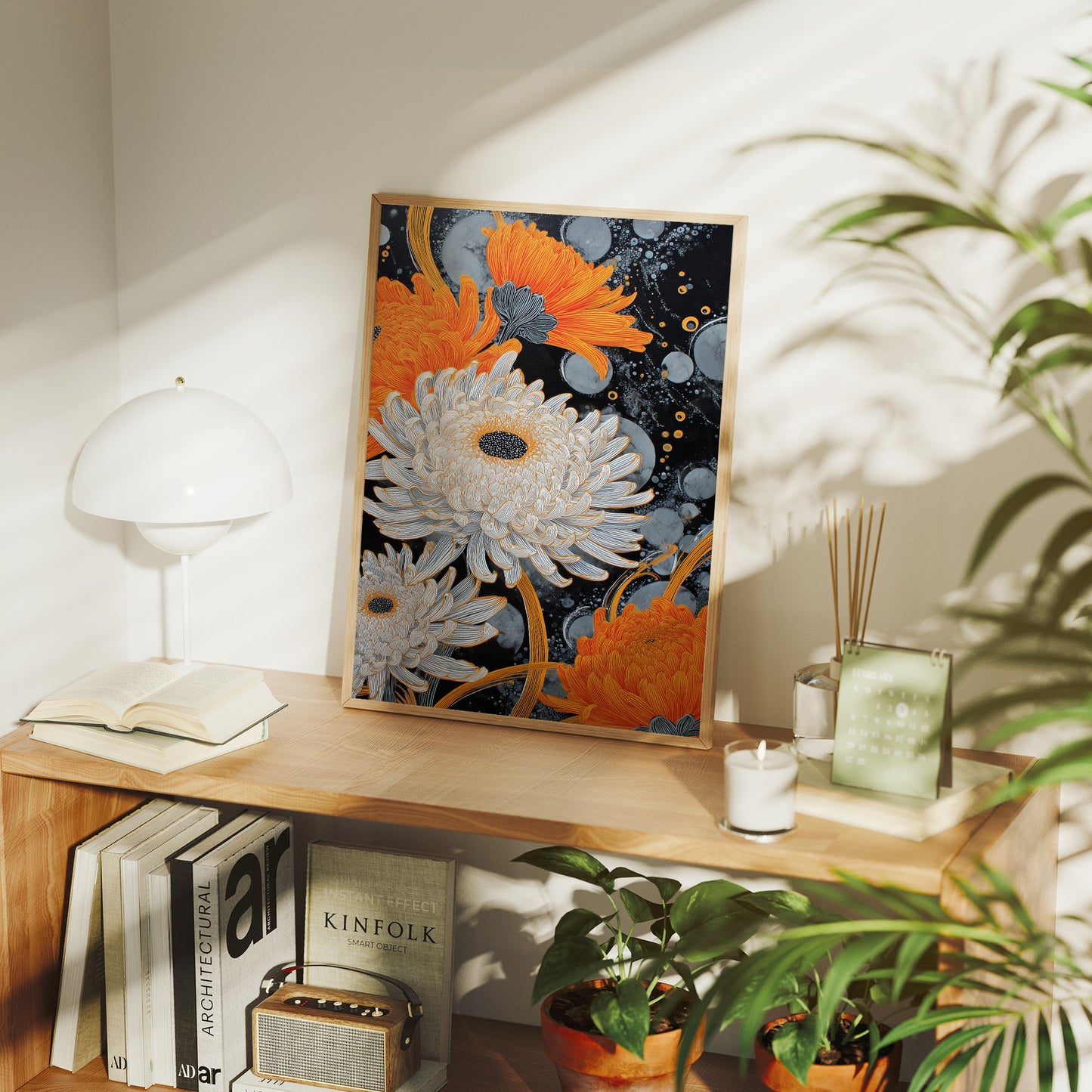 Chrysanthemums Dance Through Midnight Stars