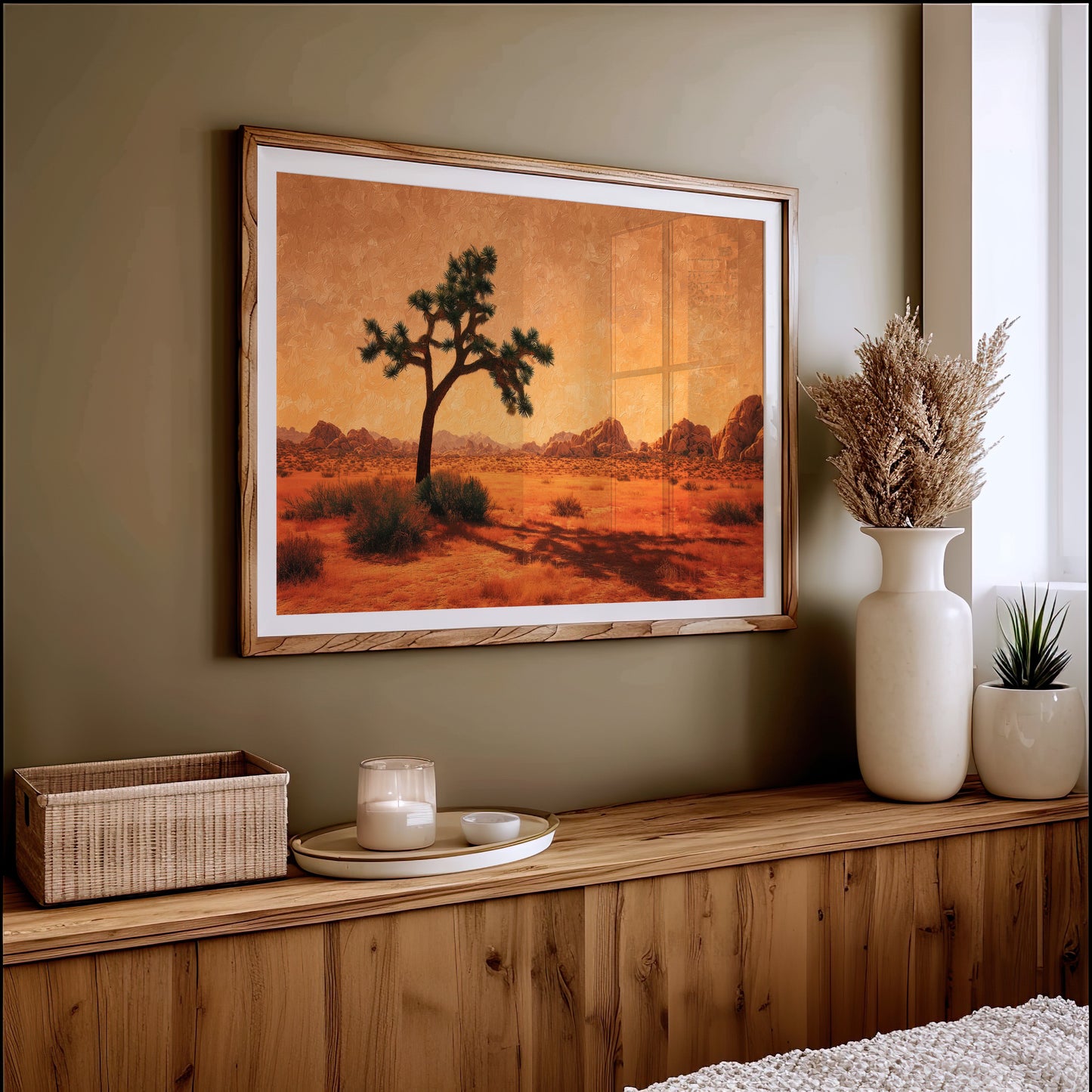 Lone Sentinel Under Amber Sky