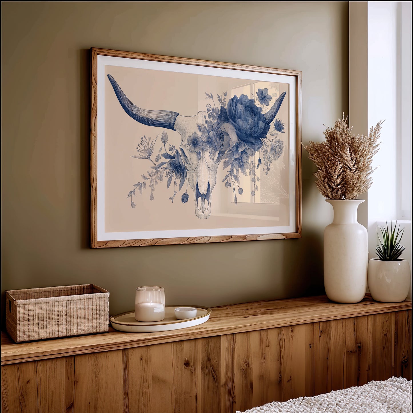 Indigo Blooms Crown Ancient Bones