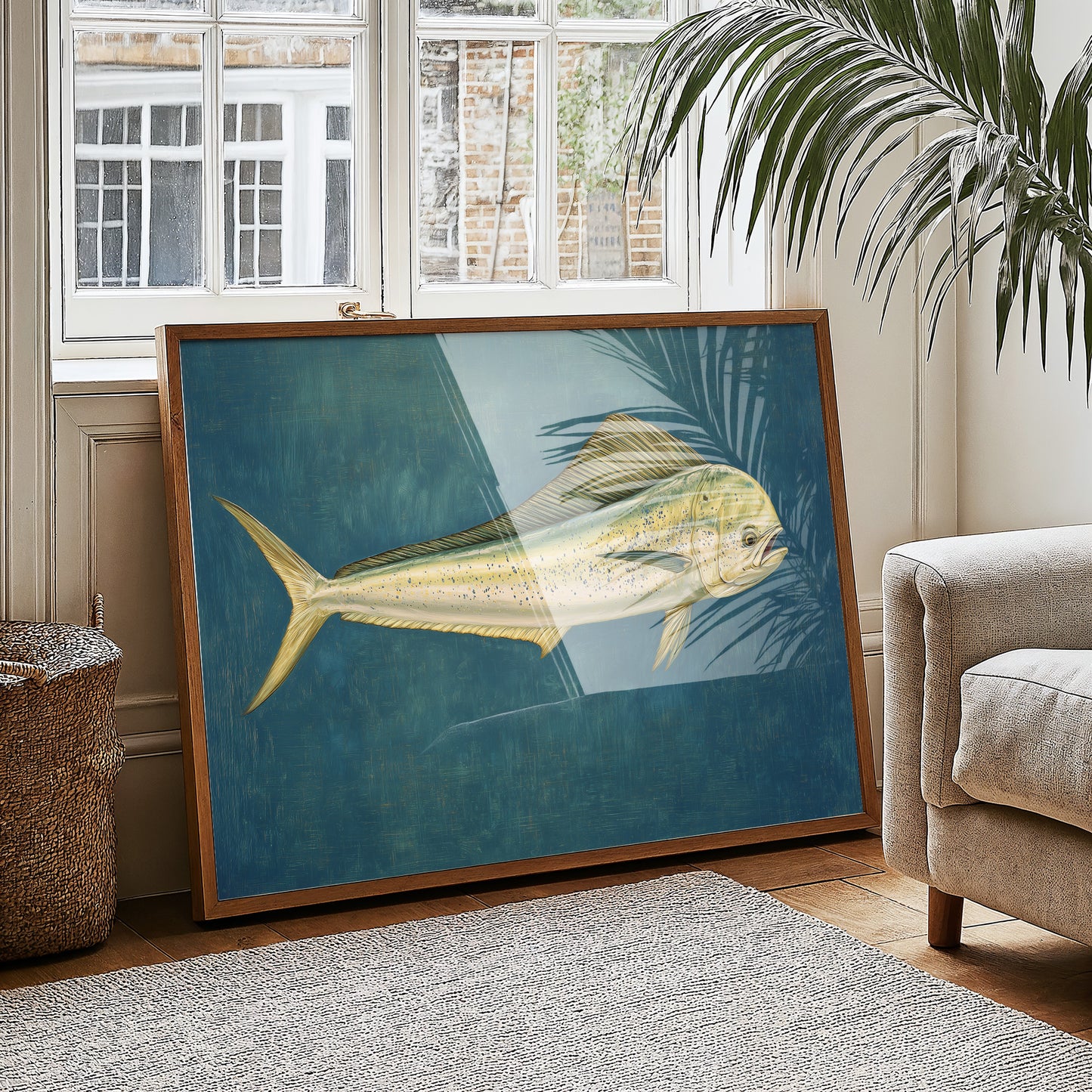 Mahi Drifts Through Teal Depths