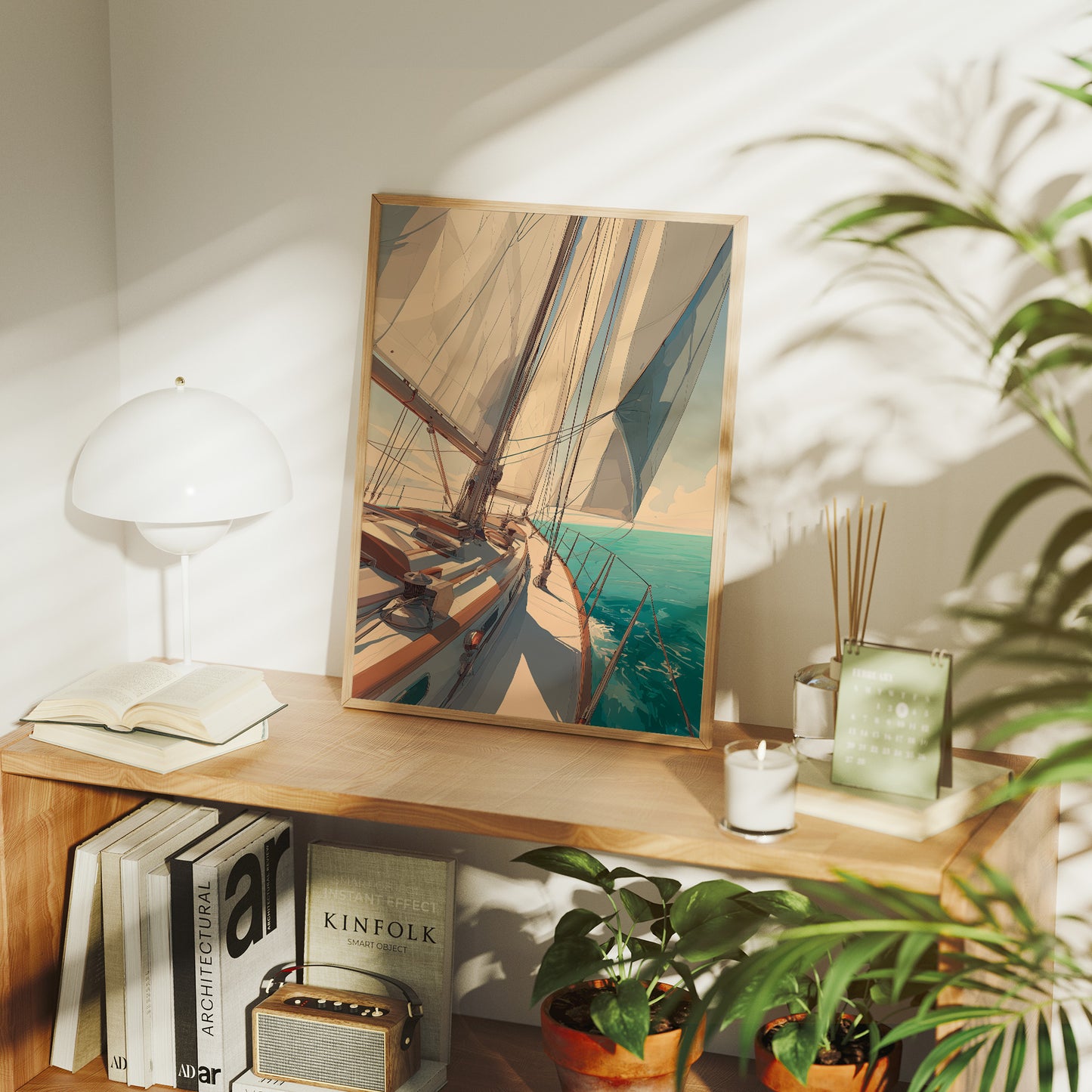 Sailboat Dreams In Afternoon Sun