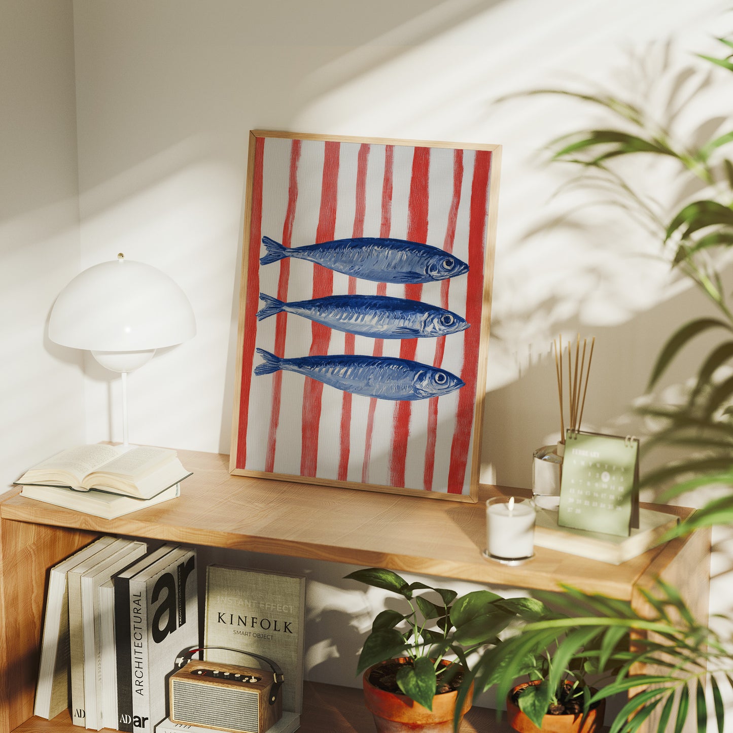 Coastal Blues Meet Striped Shores