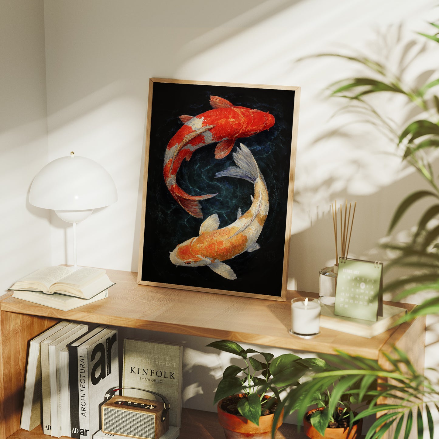 Koi Circle In Midnight Waters