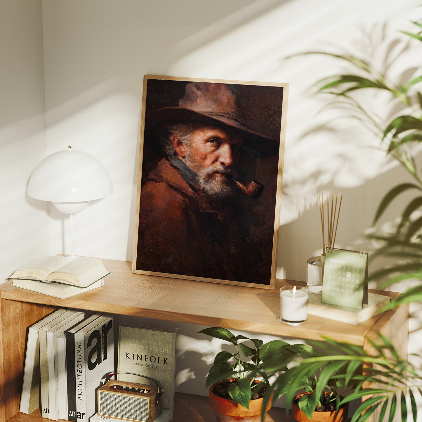 Wisdom Smokes From Wooden Frame