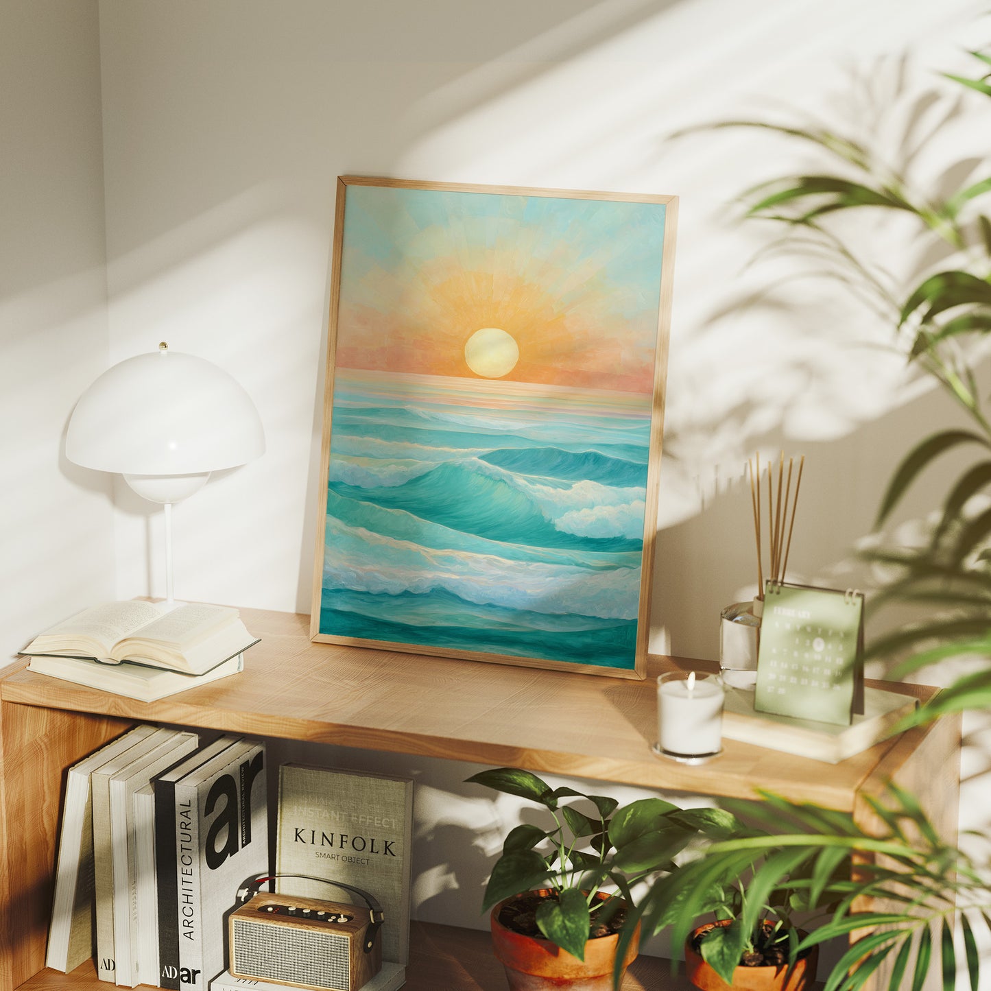 Coastal Dawn Paints Aqua Waves