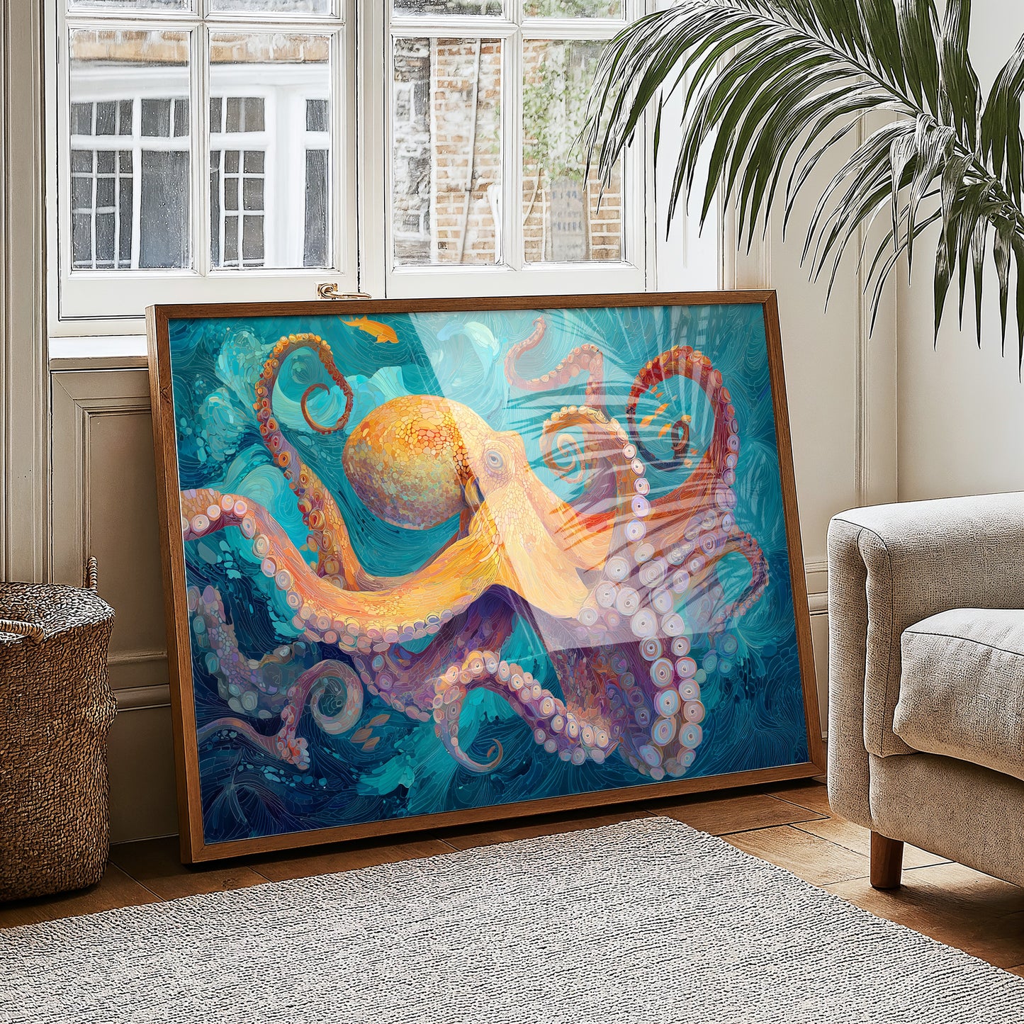 Copper Tentacles Dance Through Turquoise