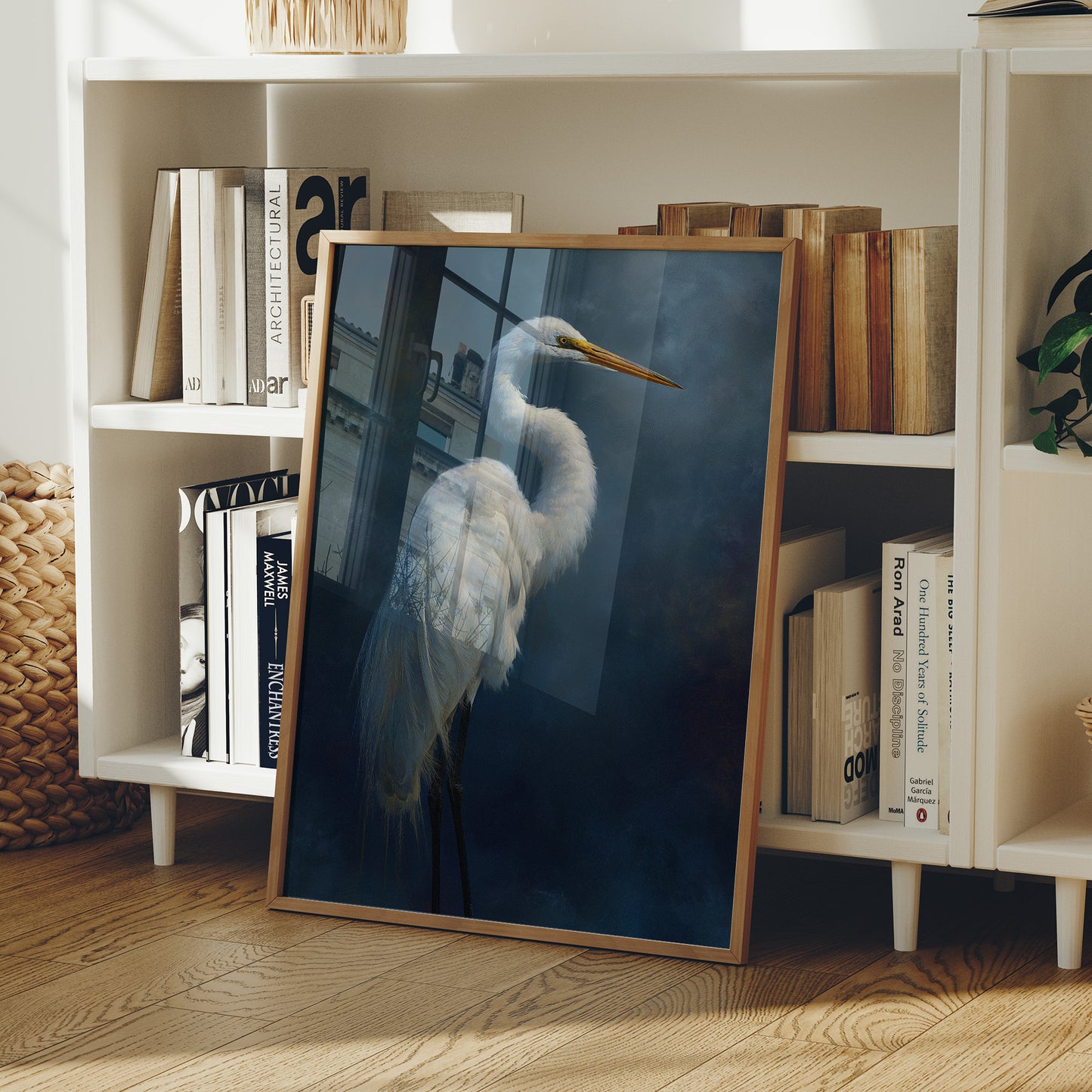 Midnight Watcher Against Indigo Depths