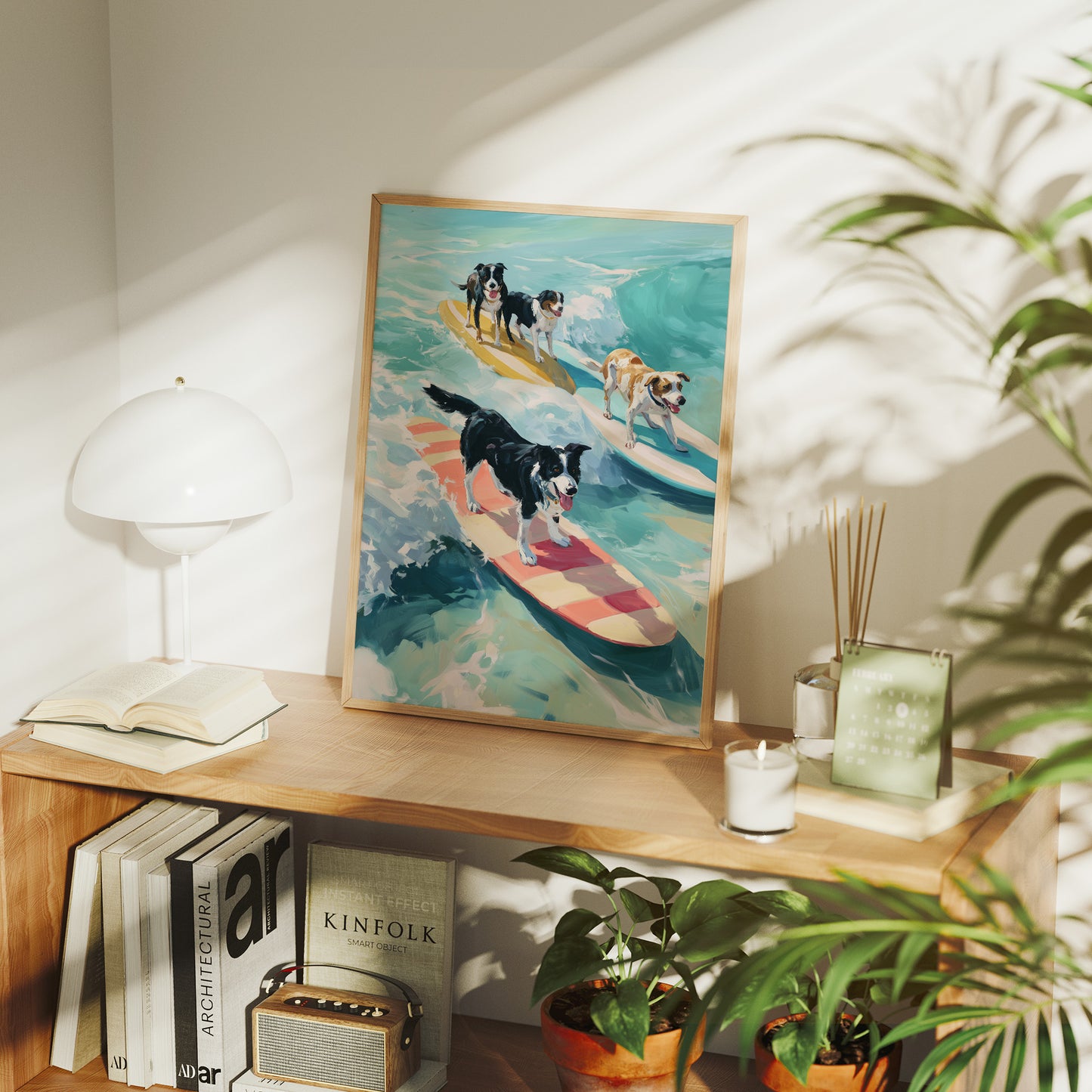 Surfboard Symphony: Canine Wave Riders