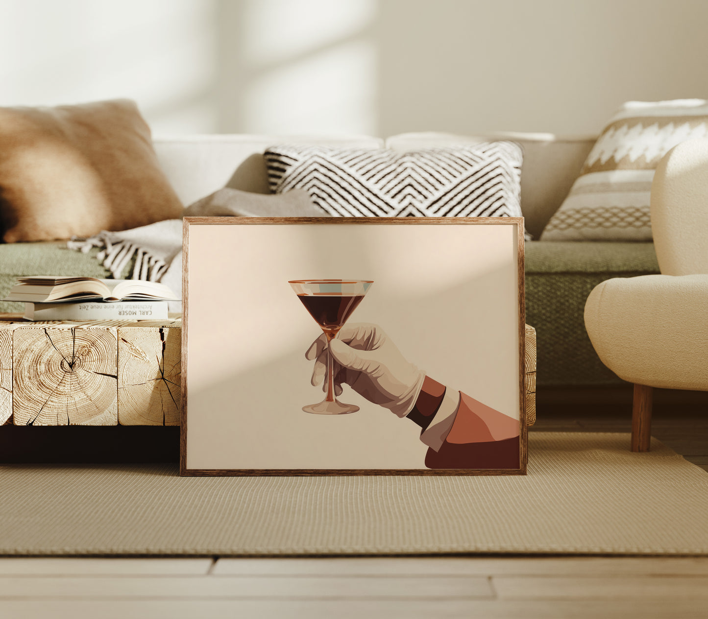 Elegant Libation Held in Waiting