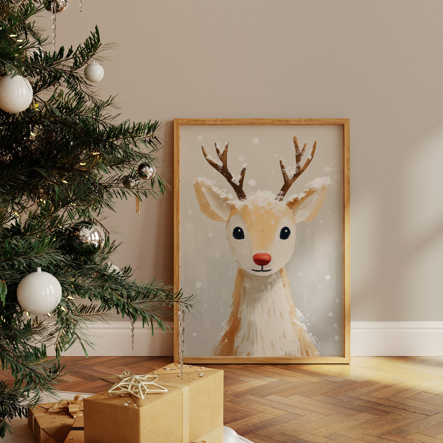 Snow-Dusted Christmas Reindeer