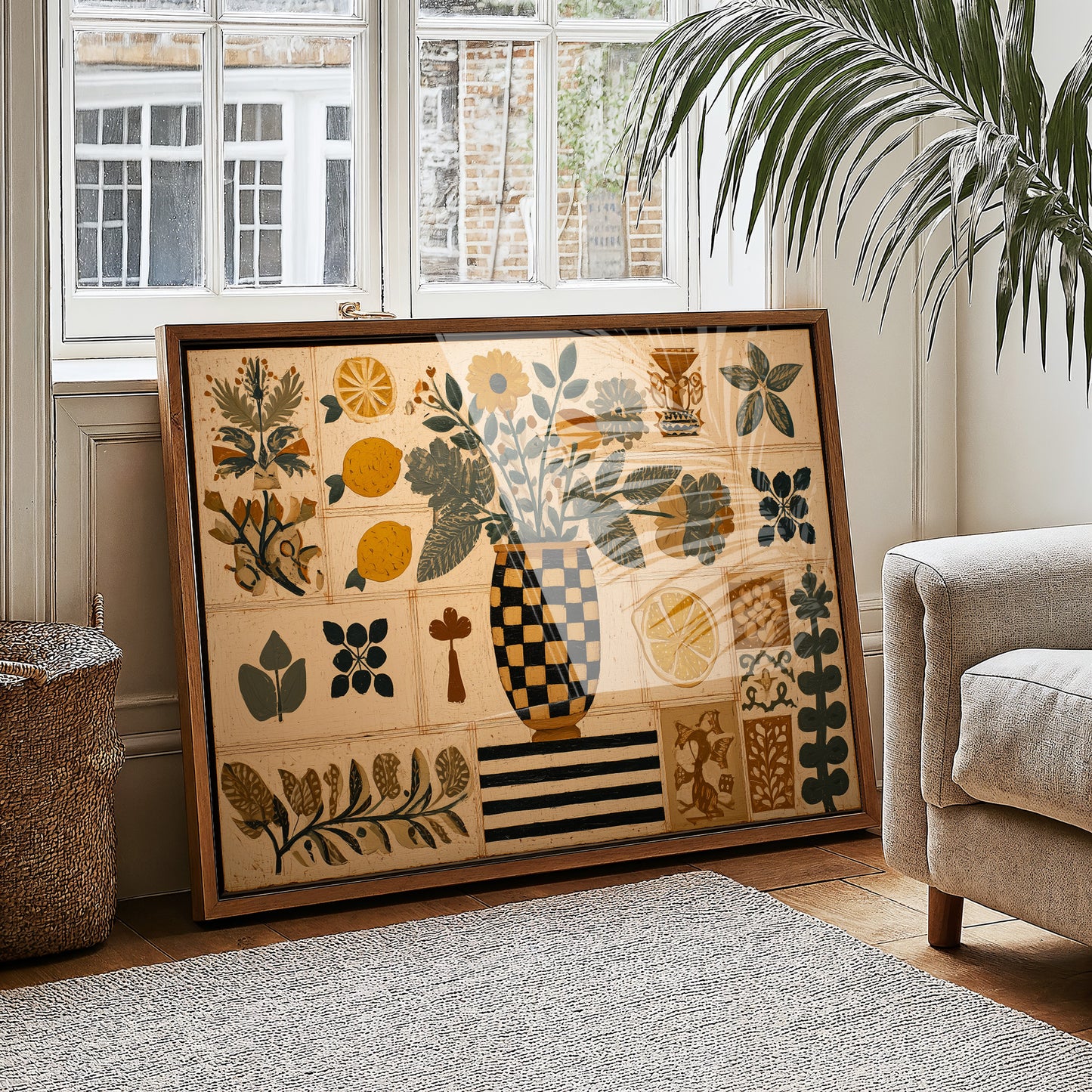Checkered Vessel Holds Folk Garden Memories