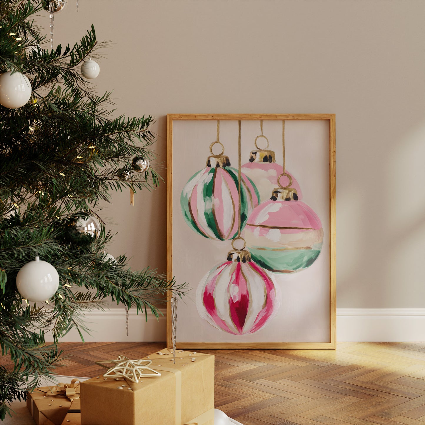 Pastel Ornaments Dancing in Light