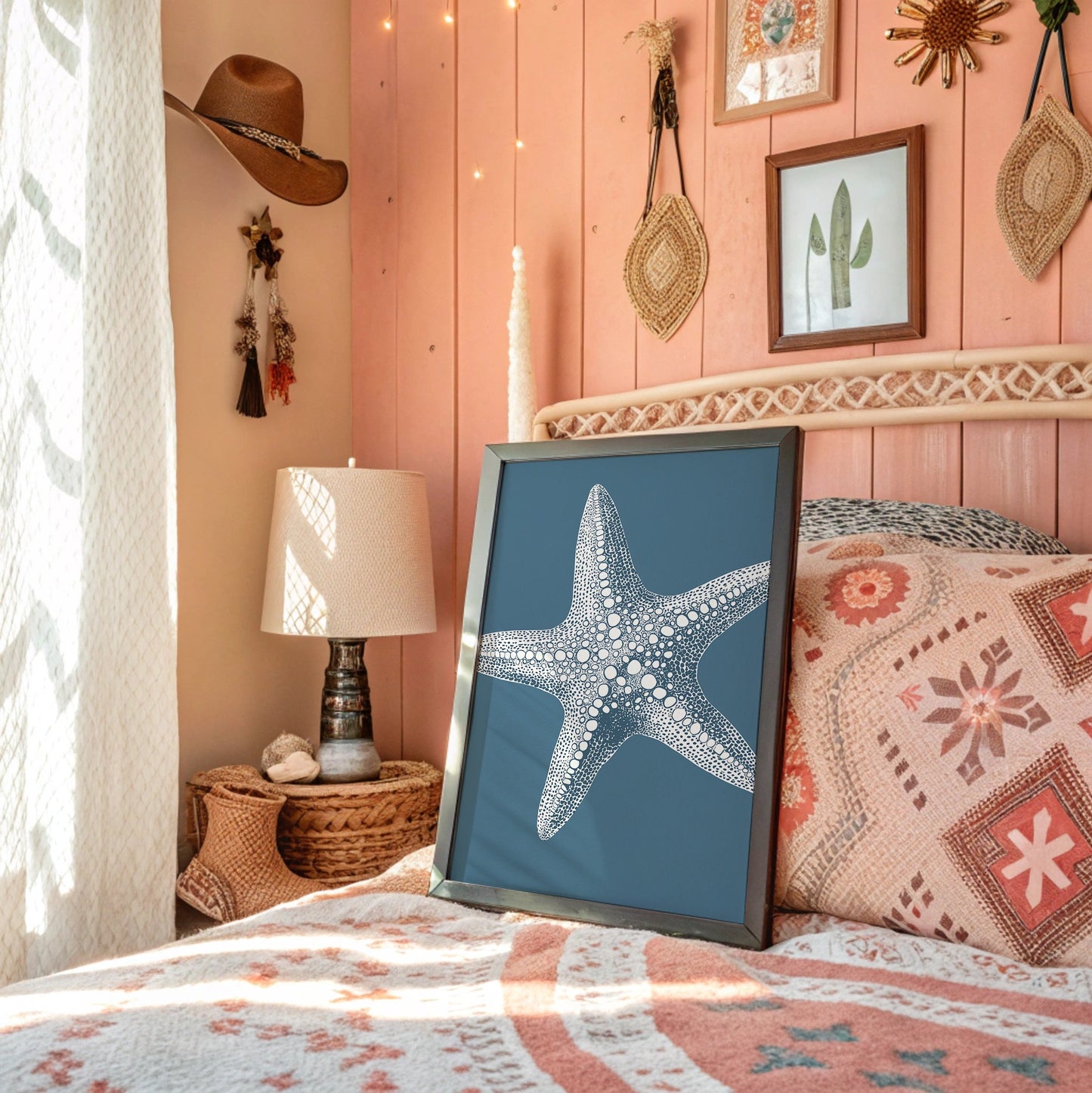 Coastal Memory On Slate Blue