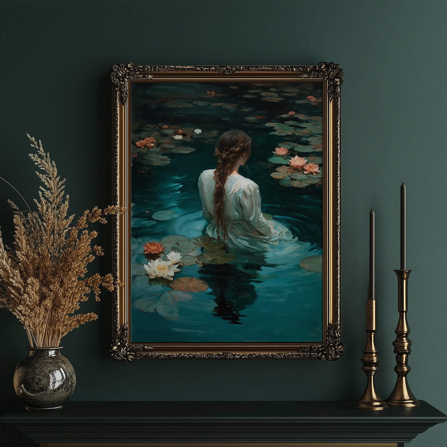 Beneath Lily Pads She Wanders