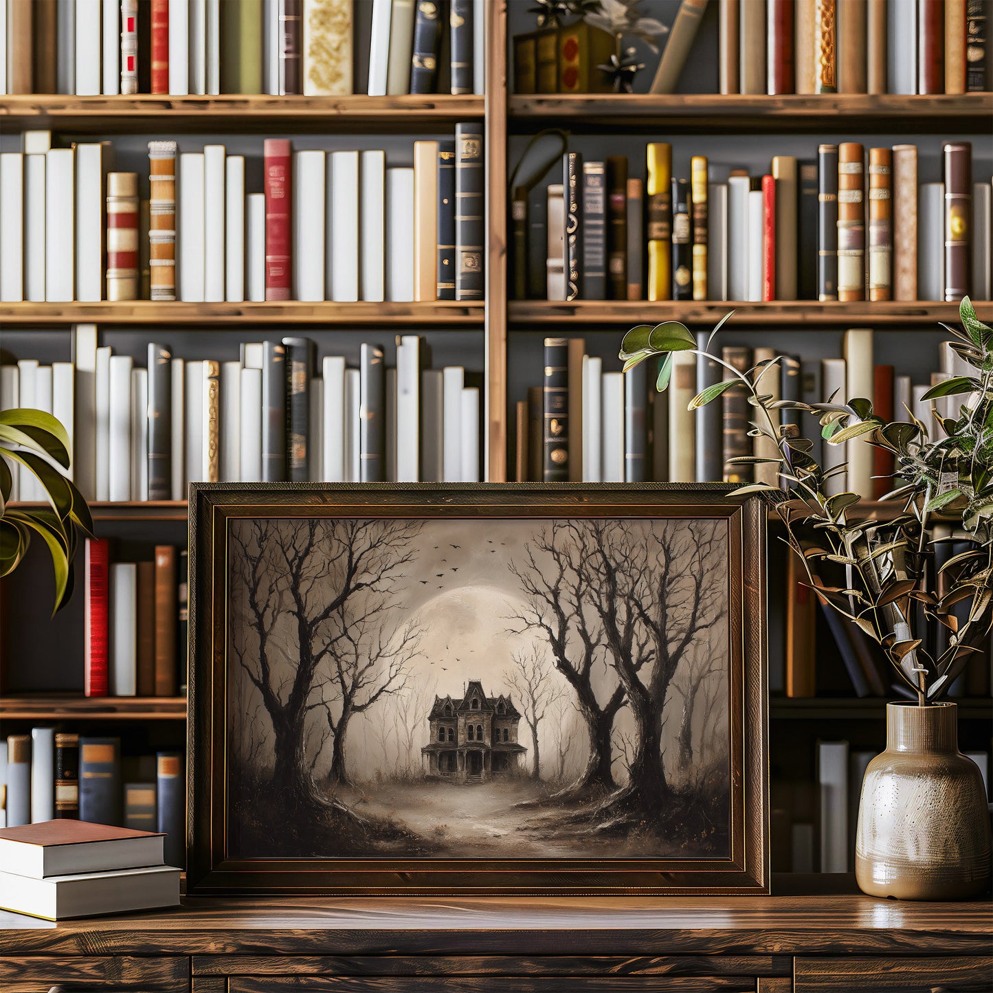 Forgotten Manor Among Barren Trees