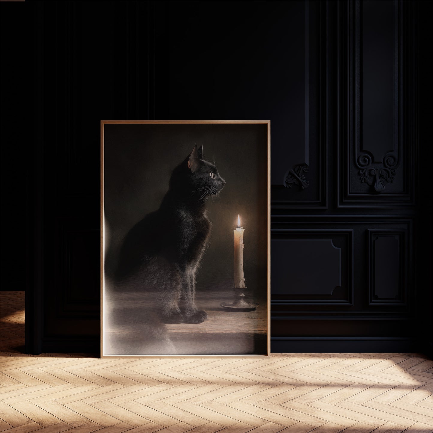 Feline Vigil By Candlelight