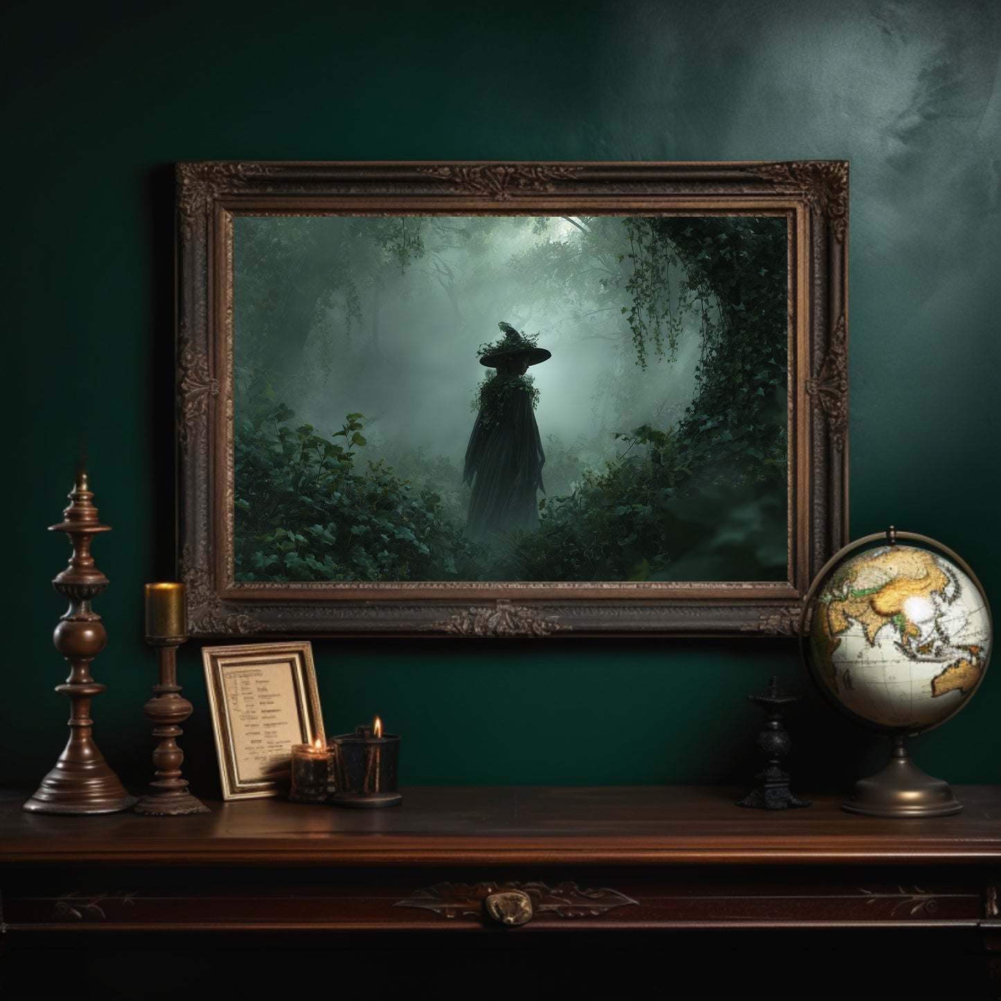 Mist Wanderer Among Ancient Trees
