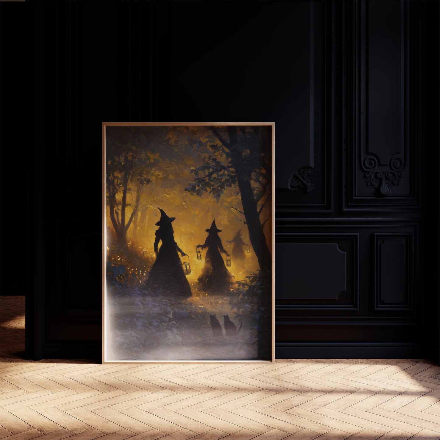 Witches Gather Under Amber Skies