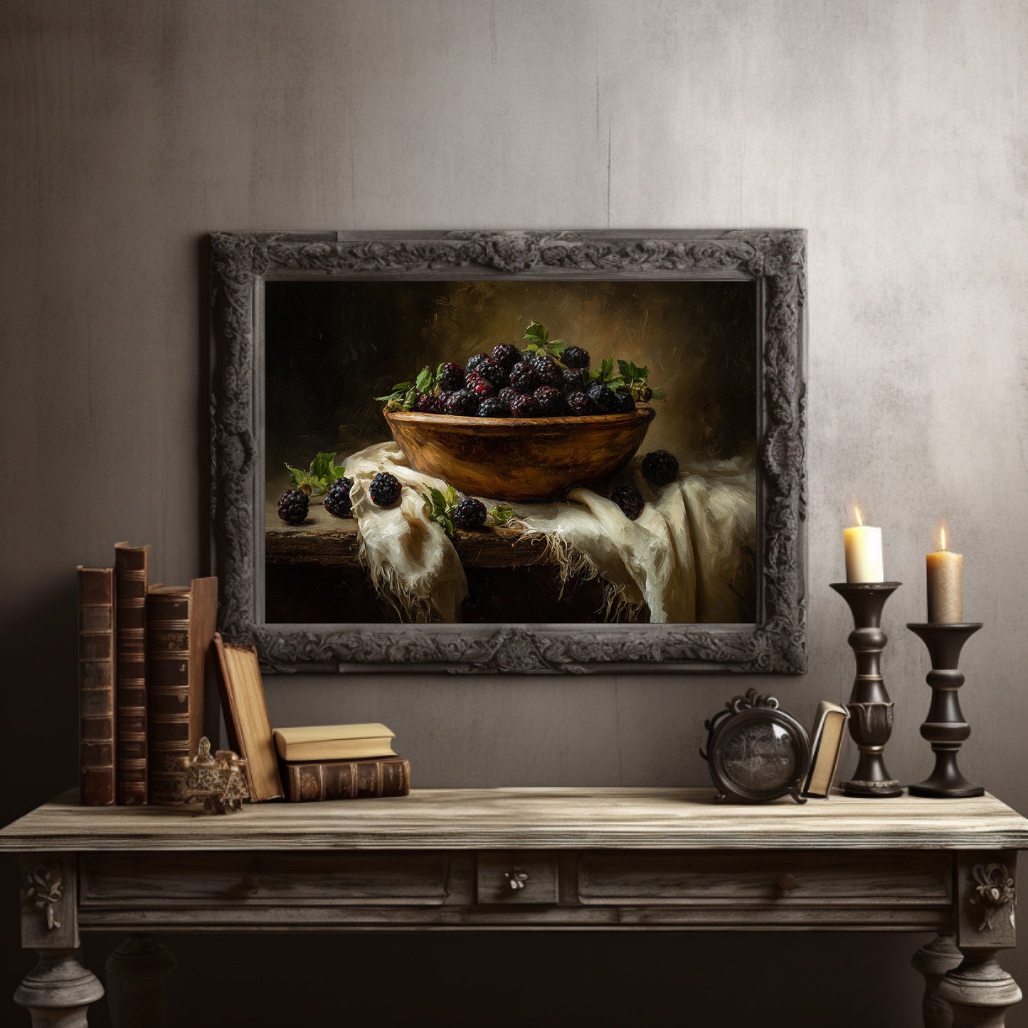 Blackberry Harvest Among Literary Treasures