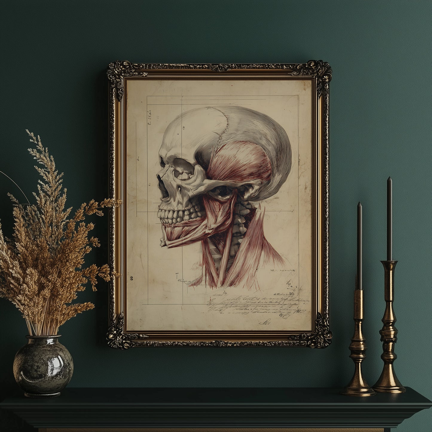 Anatomy Illuminated Against Darkness