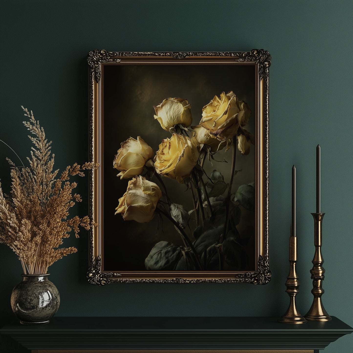 Faded Gold Against Midnight Walls