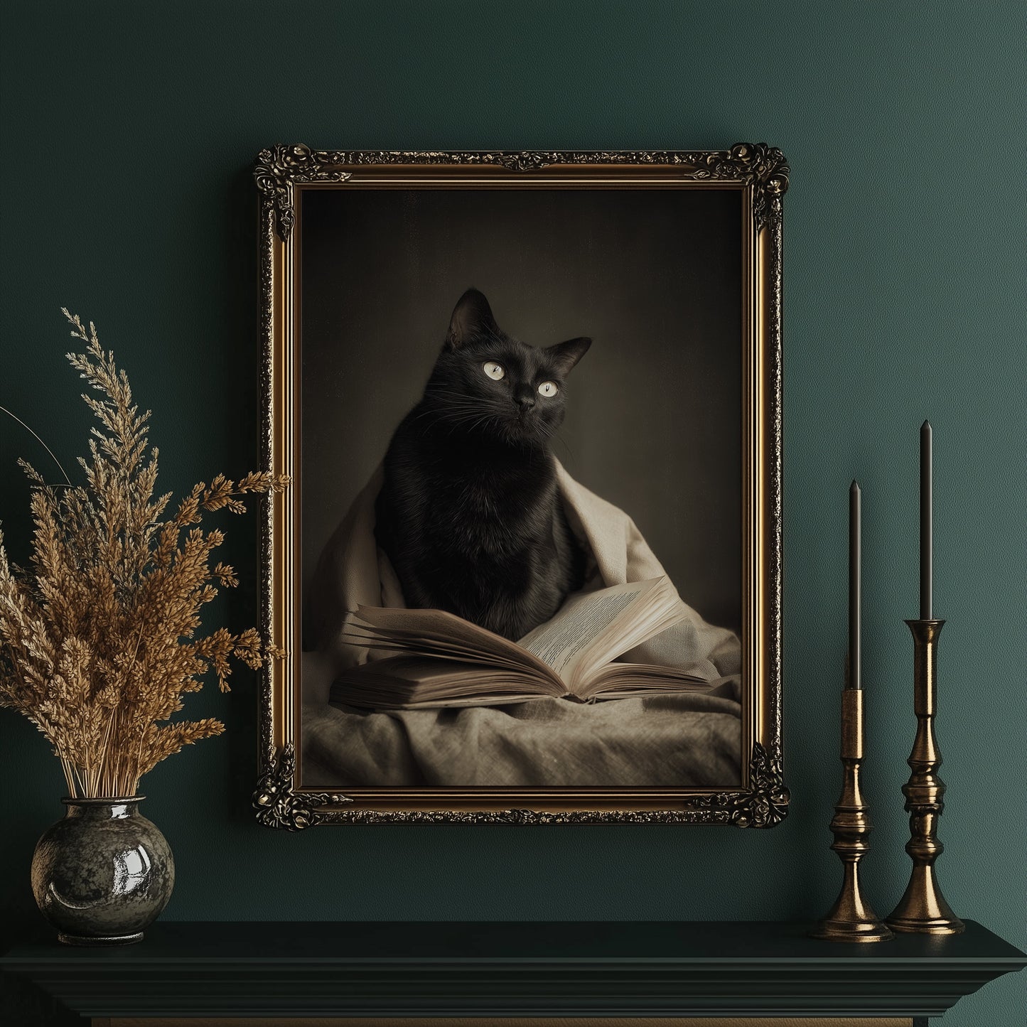 Midnight Scholar With Luminous Eyes