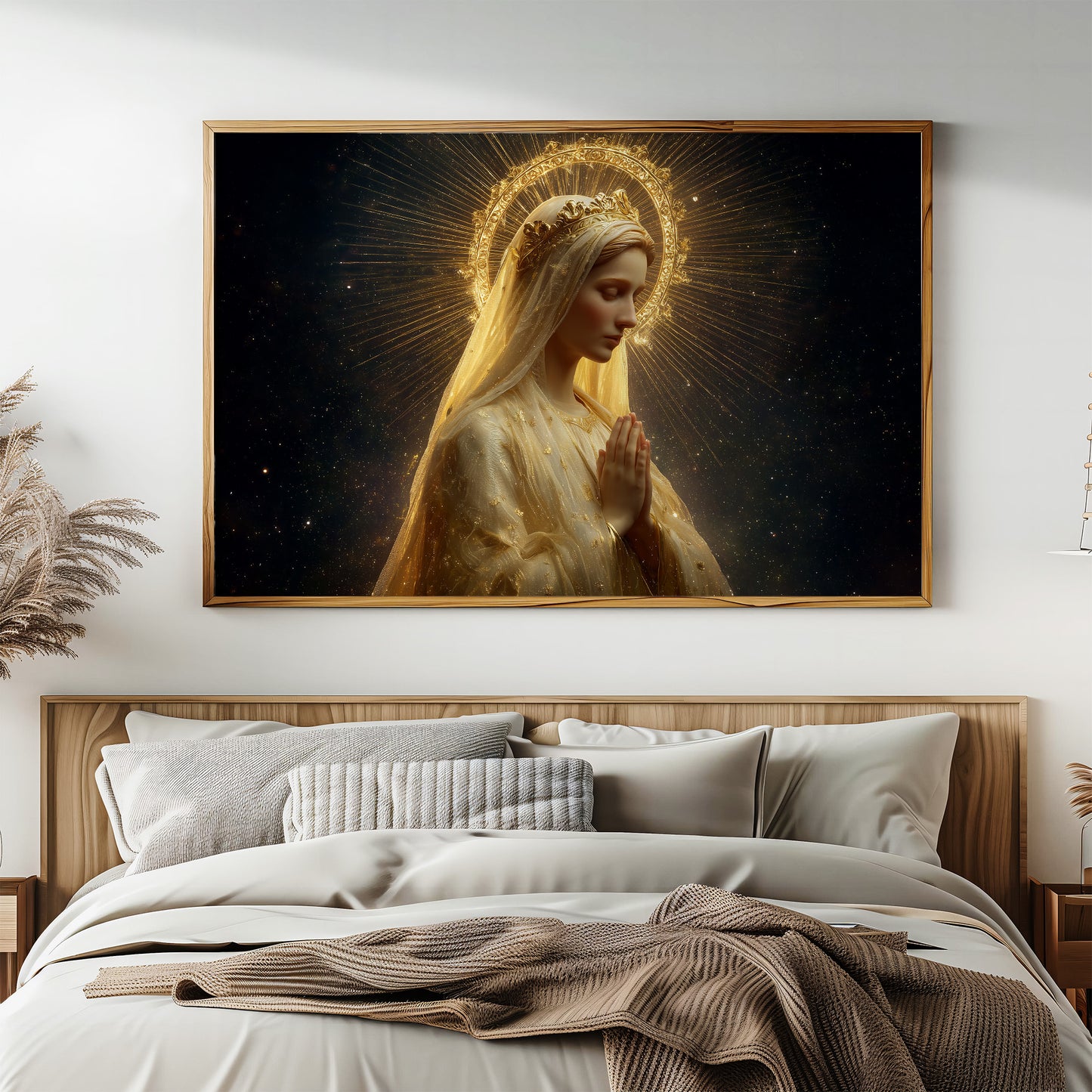 Radiant Prayer In Golden Light