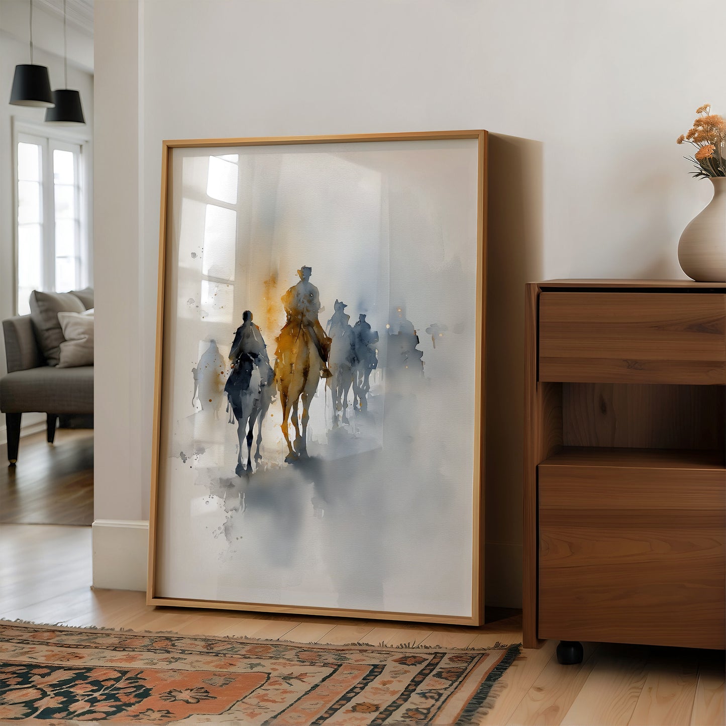 Riders Vanish Into Morning Haze