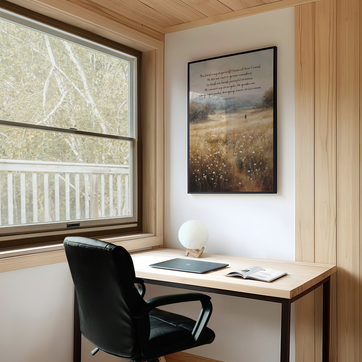 Psalm's Promise On Wooden Table