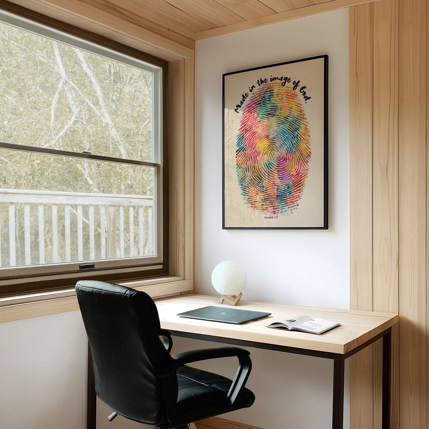 Vibrant Identity On Wooden Table