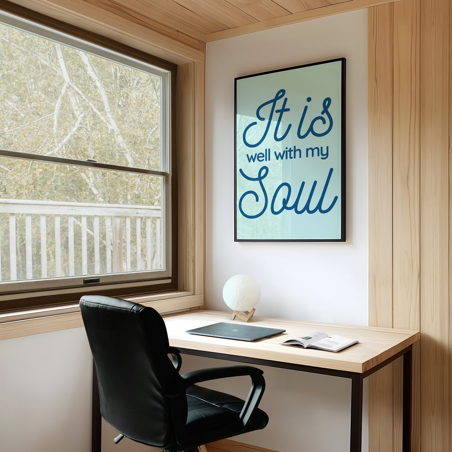 Serene Words On Mint Canvas