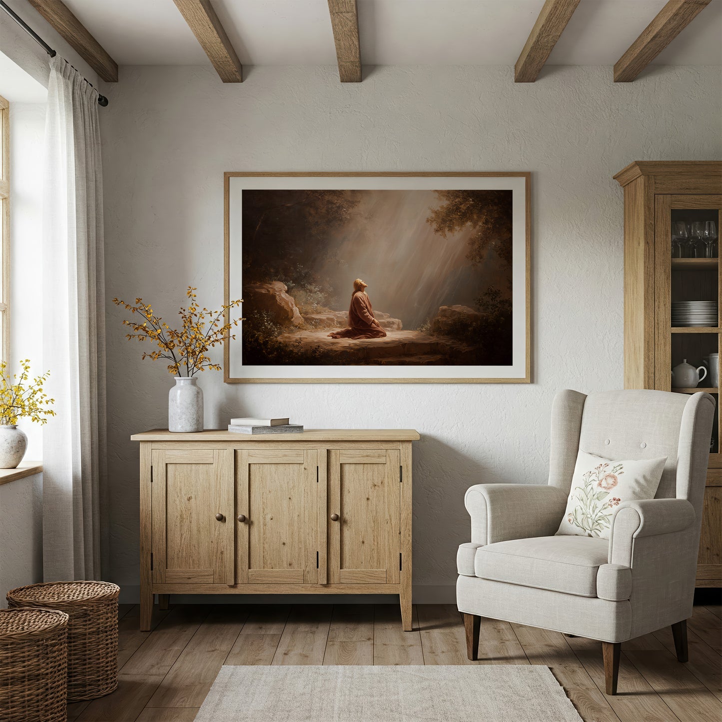 Divine Light Bathes Stone Sanctuary