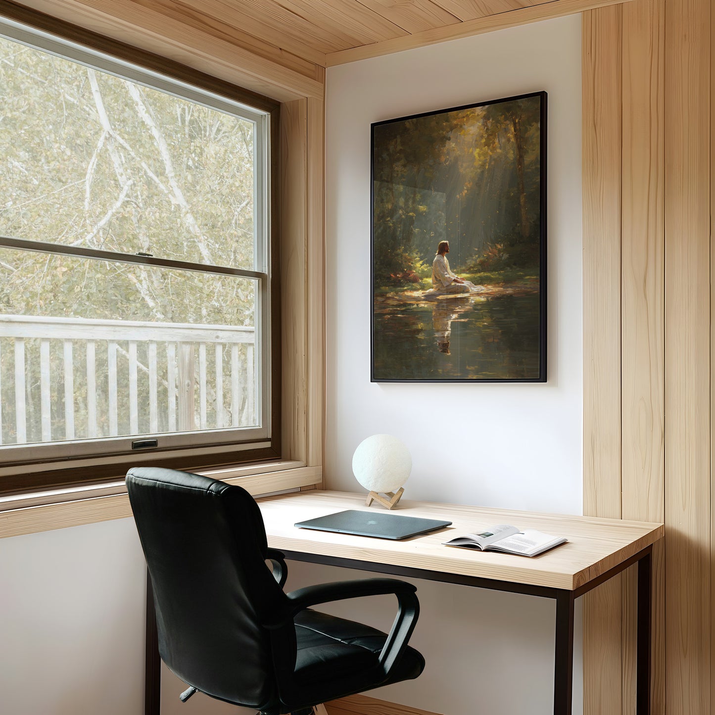 Divine Radiance Illuminates Forest Sanctuary