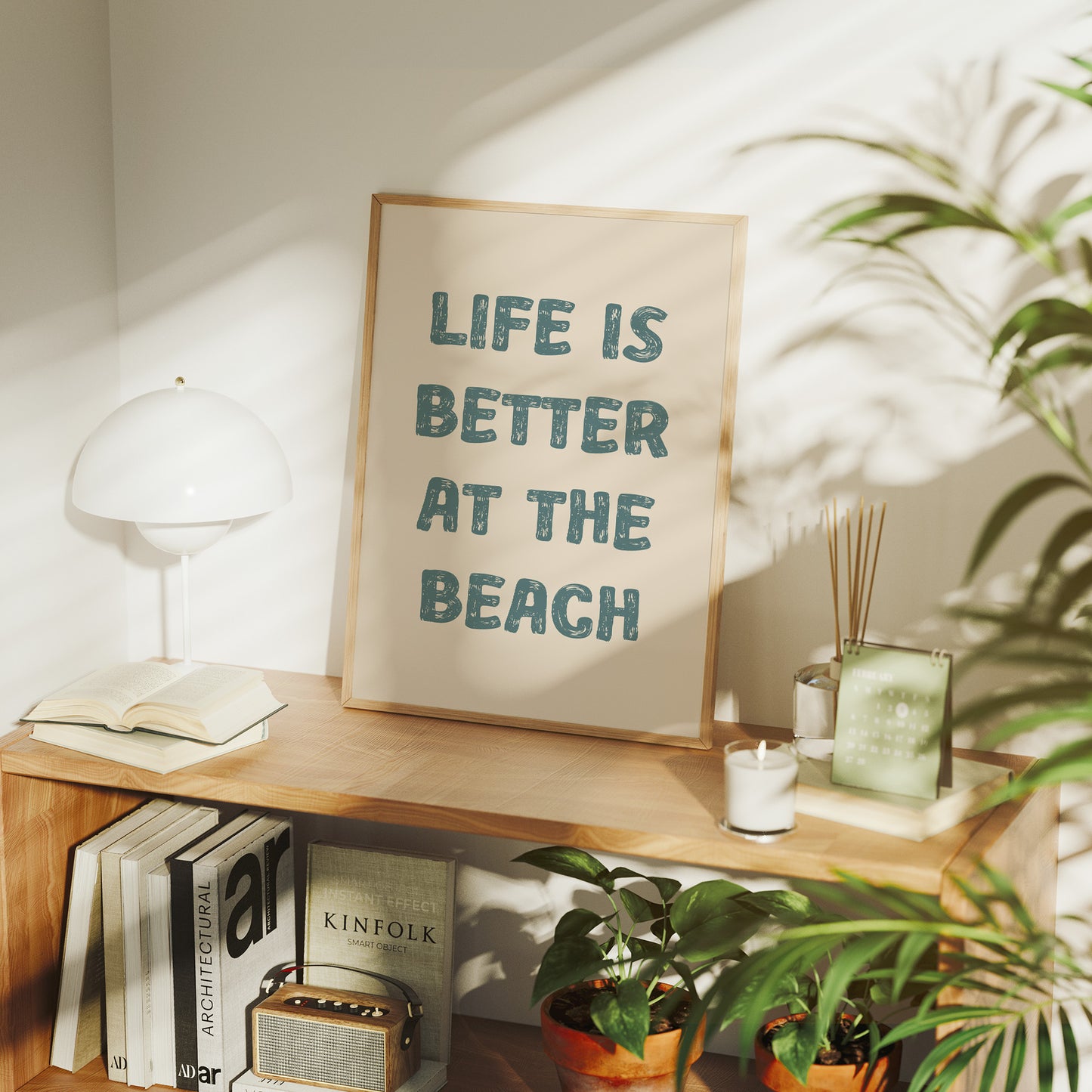 Coastal Wisdom in Teal Typography