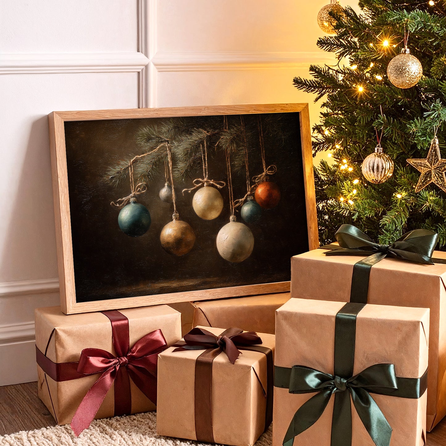 Still Life of Hanging Ornaments