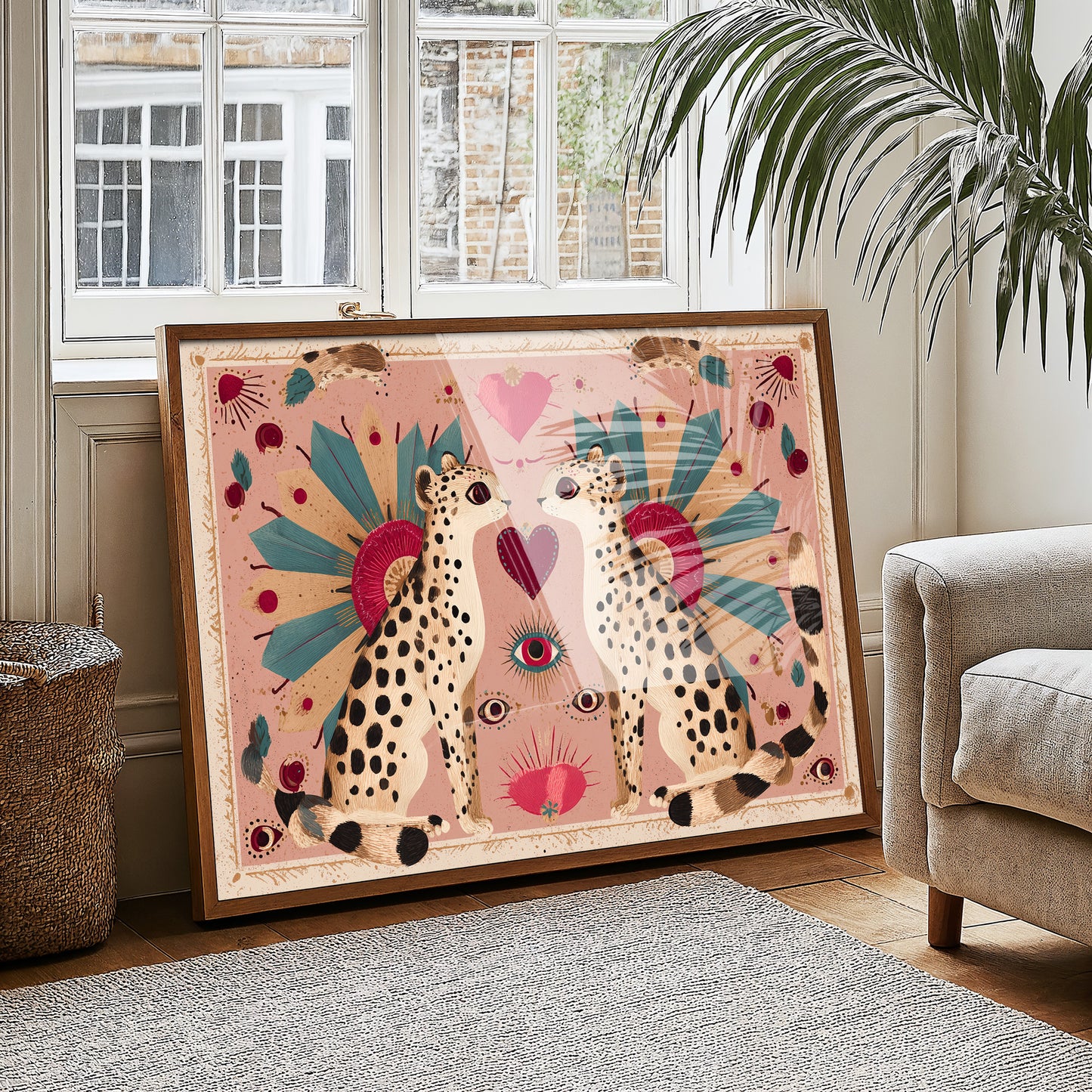 Twin Leopards Share One Heart