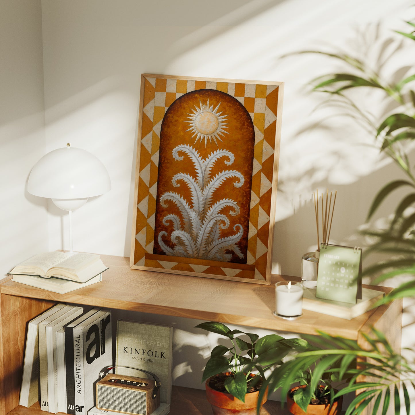 Silver Ferns Dance Under Golden Sun