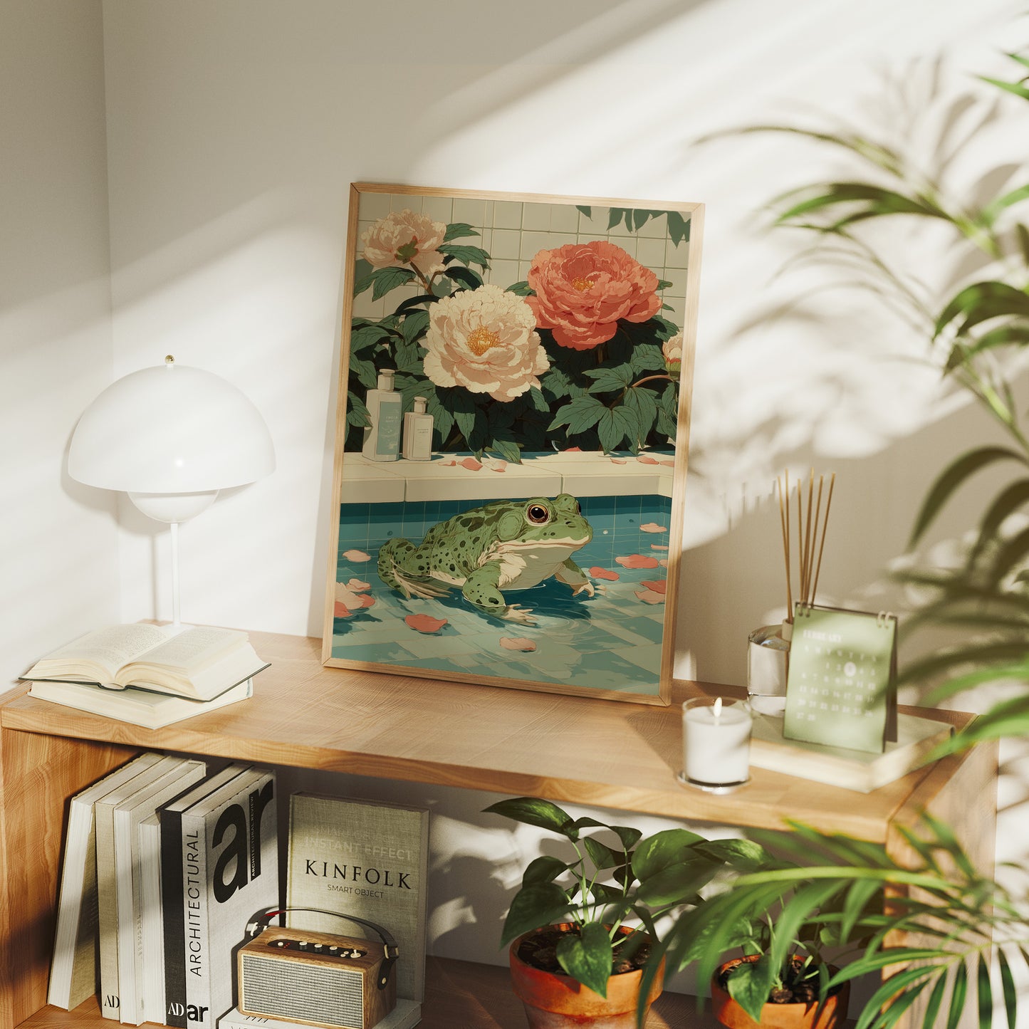 Frog Prince Meets Garden Peonies