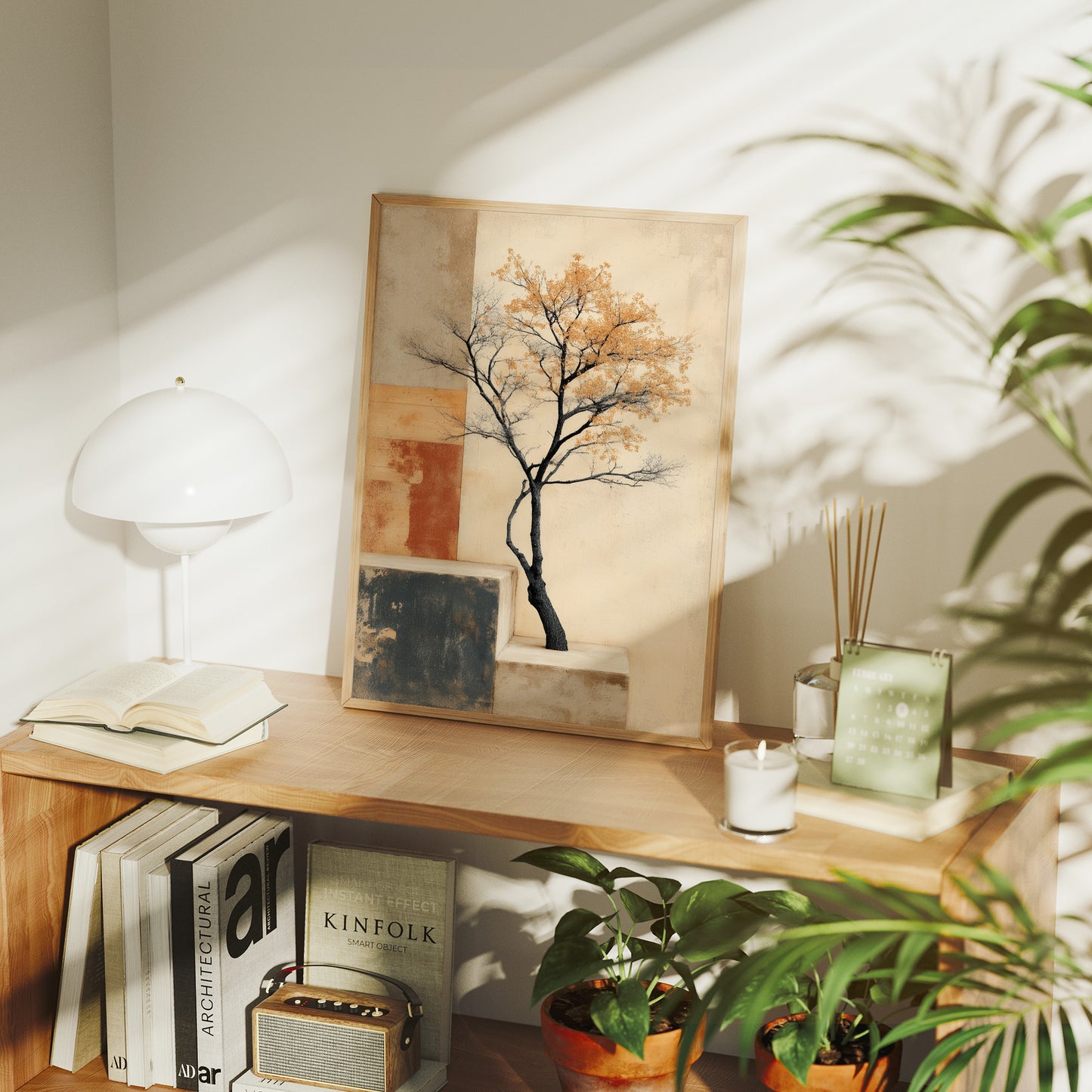 Solitary Tree Finds Golden Peace