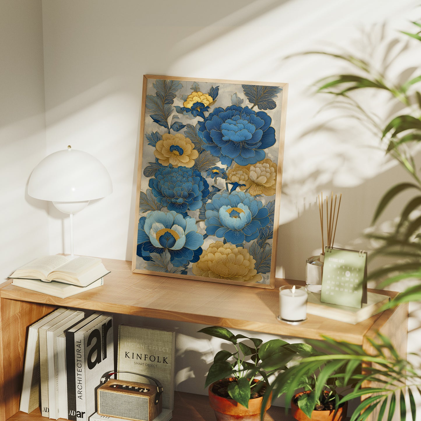 Blue Peonies Paint Golden Afternoons